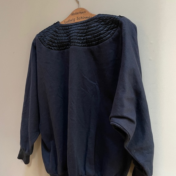 Marcy and Co Paris France, Medium  top, black rhinestone blouse, French clothes - Picture 11 of 11